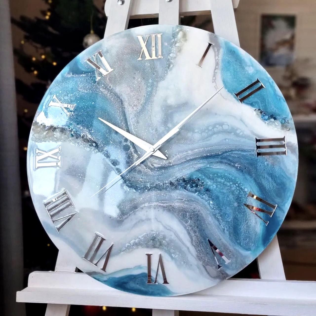 Часы настенные круглые из эпоксидной смолы EPOXY M170 80x80 см