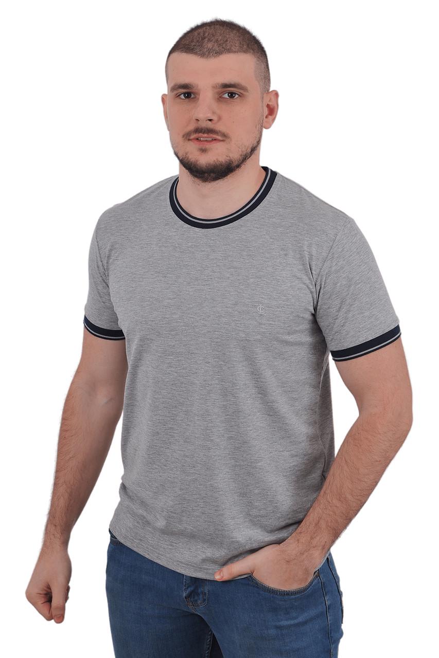 Футболка чоловіча Le Gutti 23-1734-03 XL Сірий - фото 3