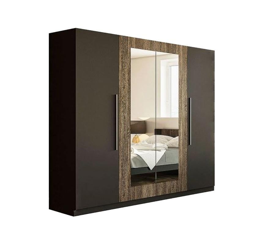 Шкаф распашный Світ меблів Лилия 4Д ДСП Дуб фрегат/Антрацитовый Шкаф распашный Світ меблів Лилия 4Д ДСП Дуб фрегат/Антрацитовый