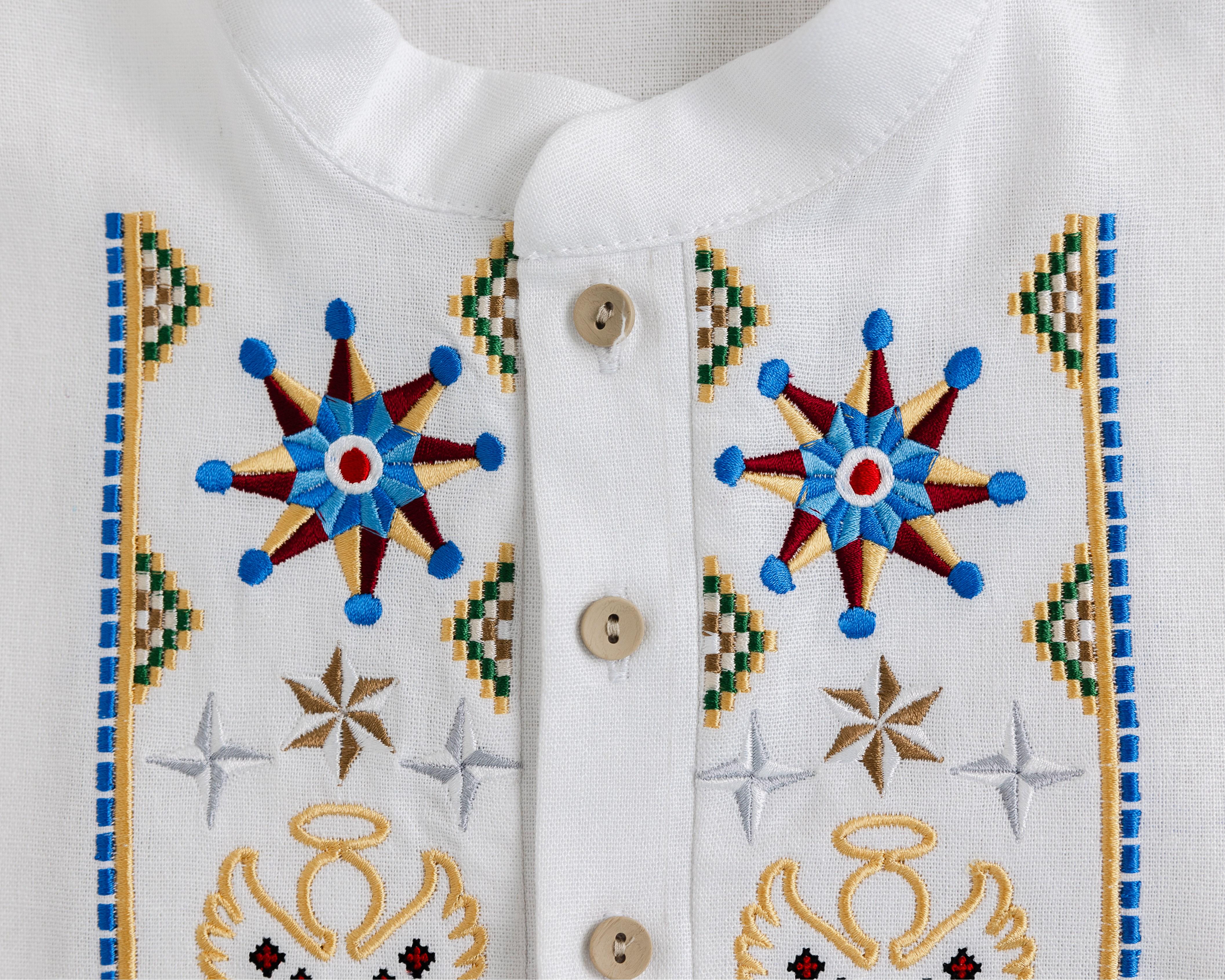 Вышиванка для мальчика Рождественская 134 см Белый (0002393-134) - фото 4 Вышиванка для мальчика Рождественская 134 см Белый (0002393-134) - фото 4