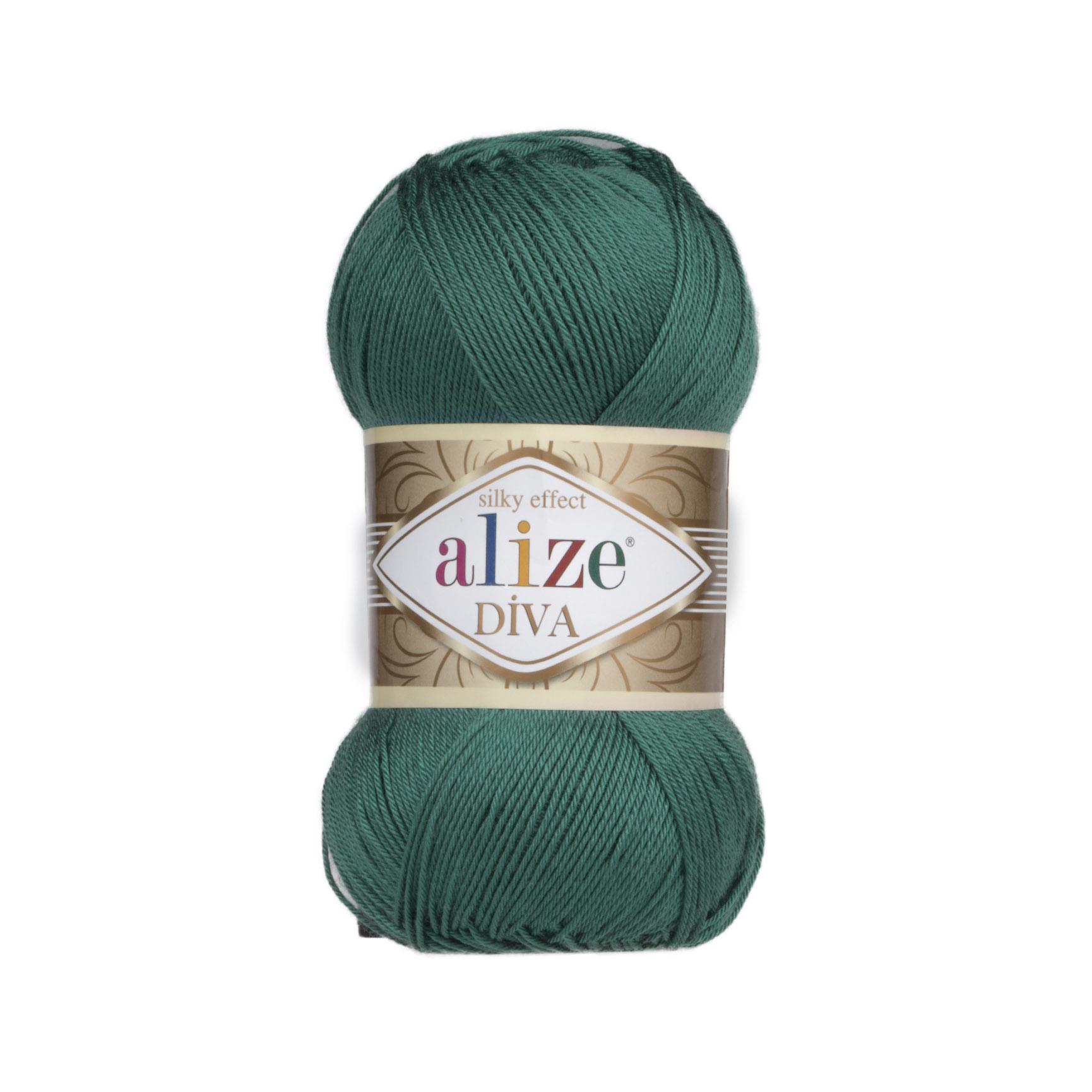 Пряжа Alize Diva 453 смарагдовий (7512)