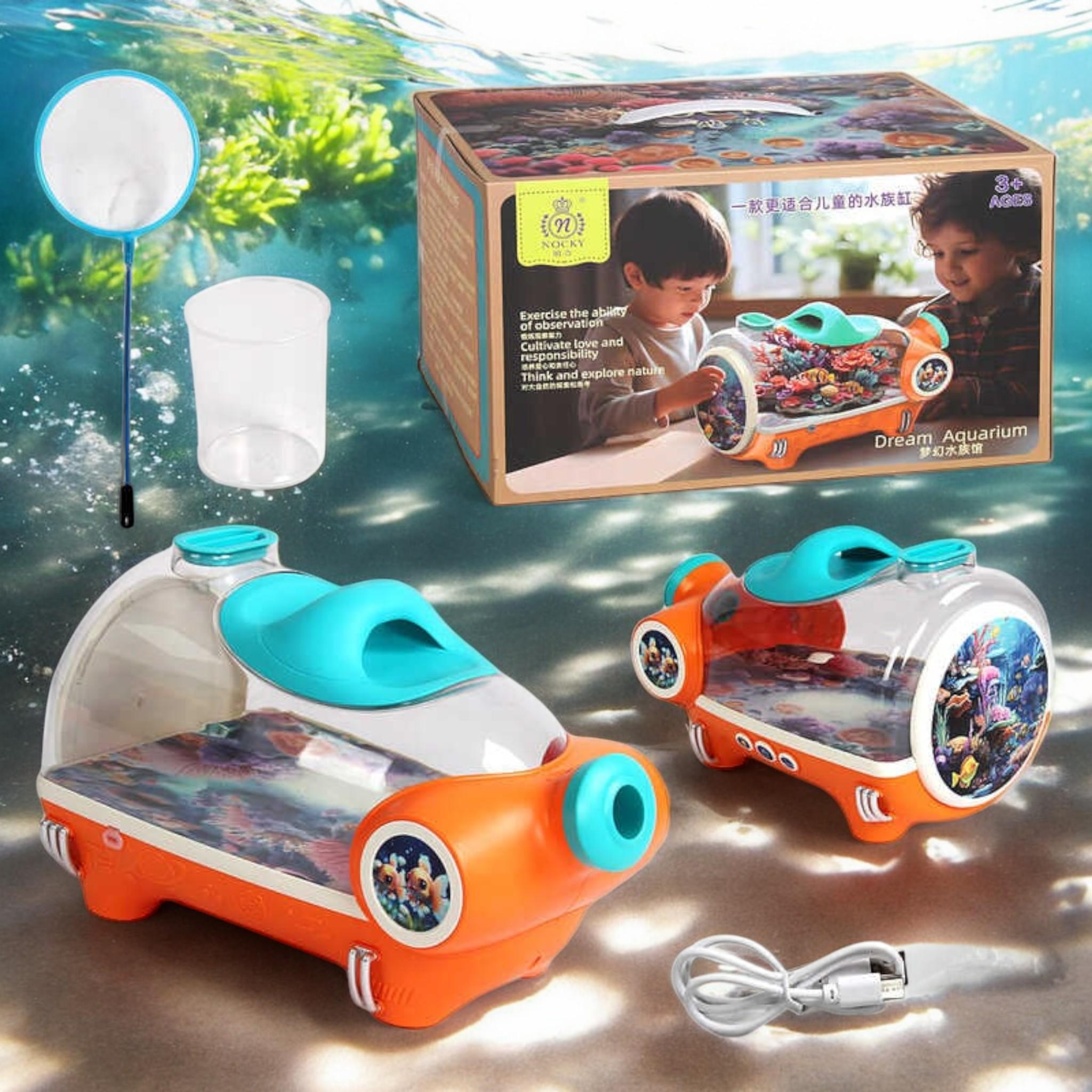 Ігровий набір Nocky Акваріум аккумулятор 3,7 V підсвічування компресор збільшувальна лінза з аксесуарами (А_Q001) - фото 8 Ігровий набір Nocky Акваріум аккумулятор 3,7 V підсвічування компресор збільшувальна лінза з аксесуарами (А_Q001) - фото 8