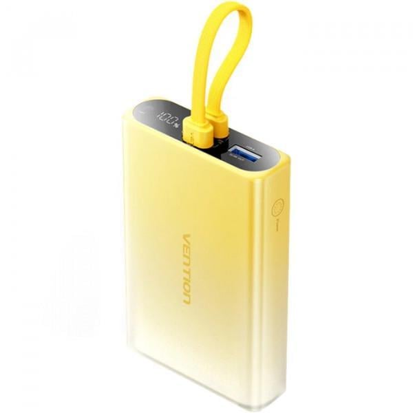 Повербанк Vention FHZY0 10000 mAh 22,5W PD USB-A USB-C Lightning Yellow (FHZY0)