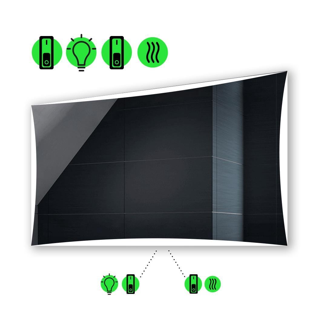 Зеркало с LED подсветкой Amado с подогревом и двумя механическими включателями 70x60 см (Amadog02) Зеркало с LED подсветкой Amado с подогревом и двумя механическими включателями 70x60 см (Amadog02)