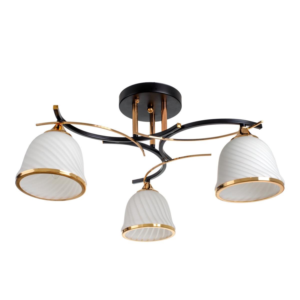 Люстра Brille LK-710S/3 E27 BK/FG на 3 плафона