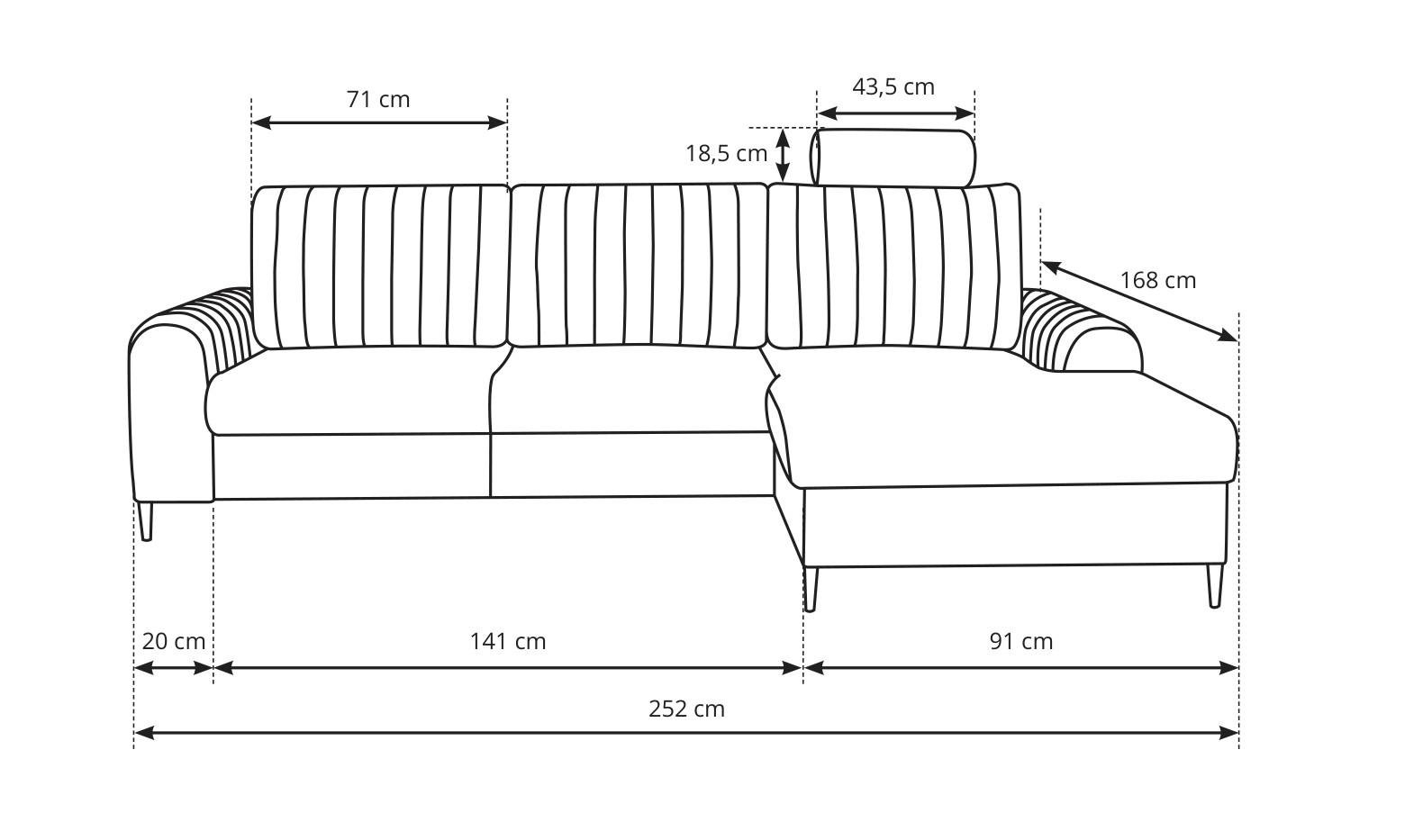 Диван угловой раскладной Monaco Perfect Home натуральное дерево ДСП/ткань Velluto 33 Янтарный (49559) - фото 6