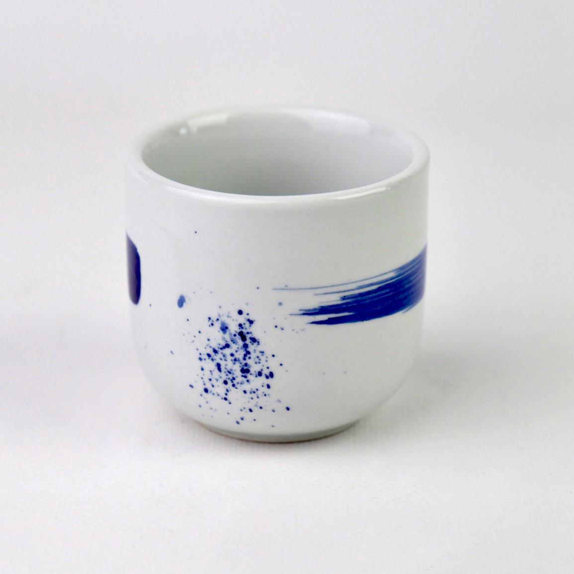 Чашка японская чайная из керамики 200 мл Бело-синий (00000010123) - фото 2 Чашка японская чайная из керамики 200 мл Бело-синий (00000010123) - фото 2