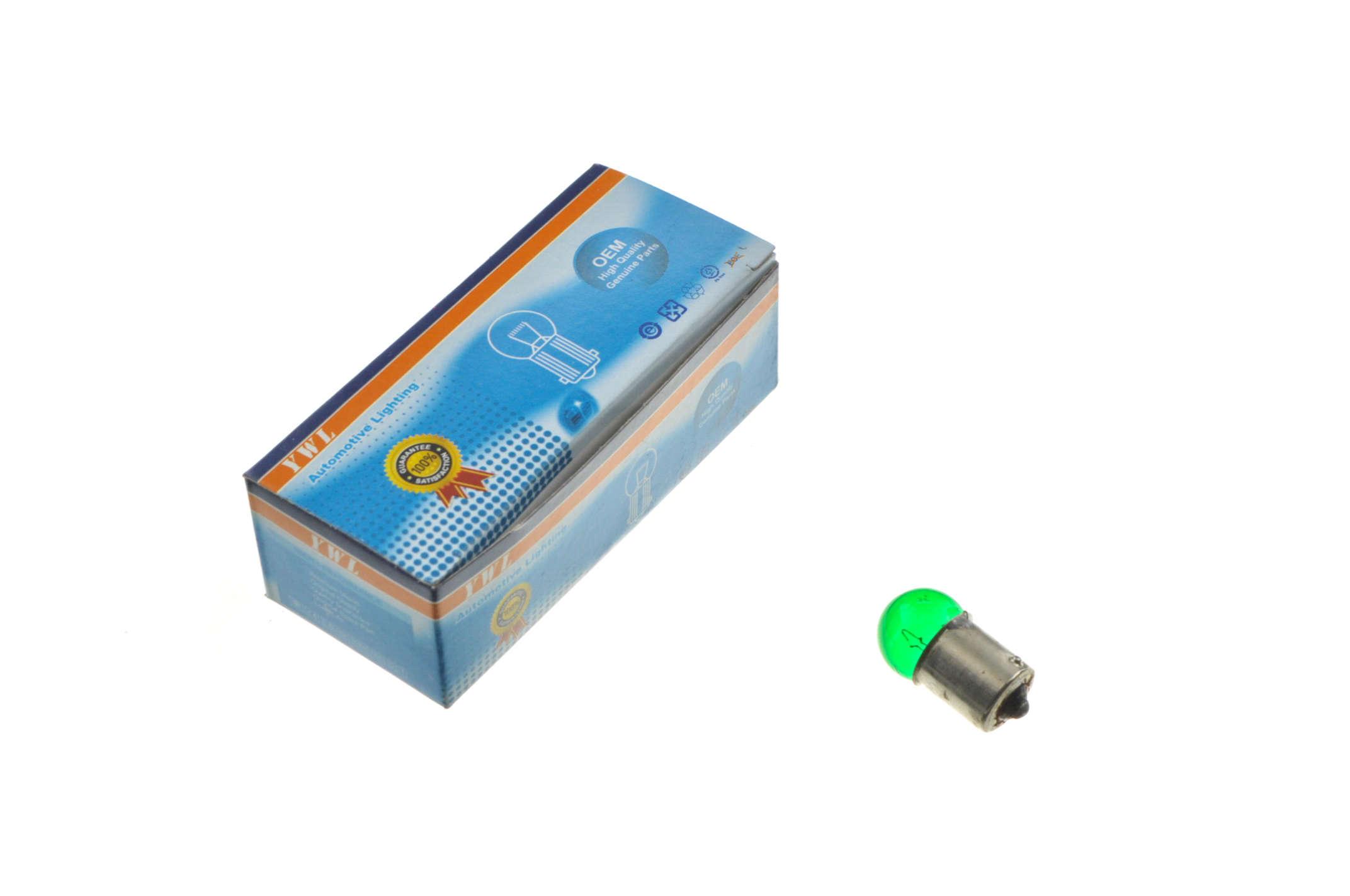 Лампа YWL G18 12V 10W Зеленый (L-193)