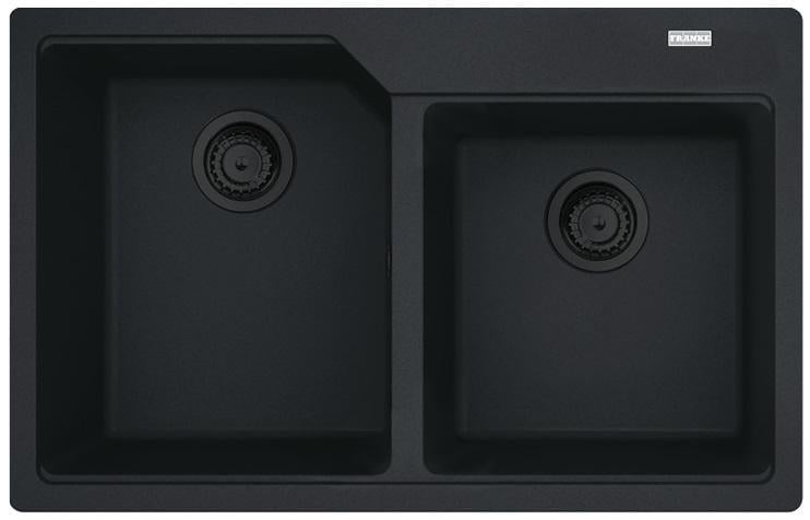 Мойка для кухни Franke Urban UBG 620-78 Black Edition 114.0699.237 врезная с пластиковым коландером Черный матовый (17664448)