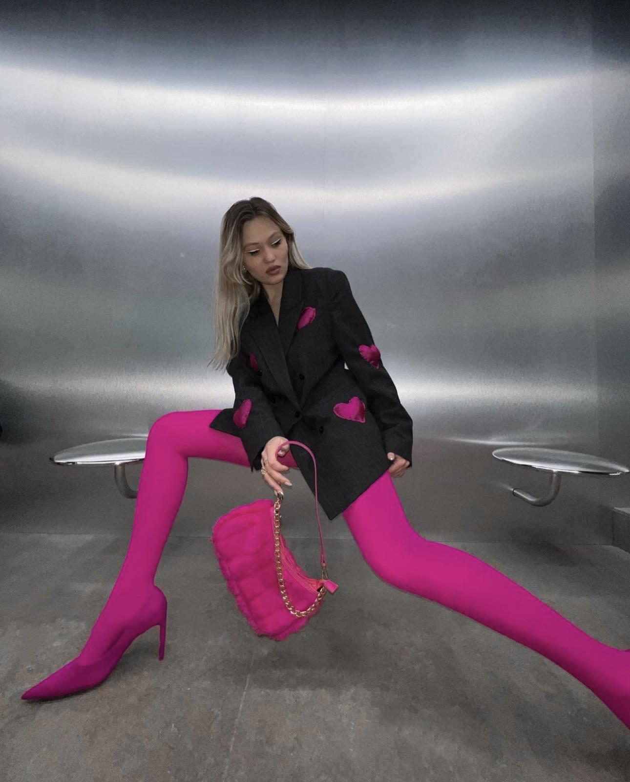 Колготки капроновые 60 Den Розовый (14424993) - фото 12 Колготки капроновые 60 Den Розовый (14424993) - фото 12