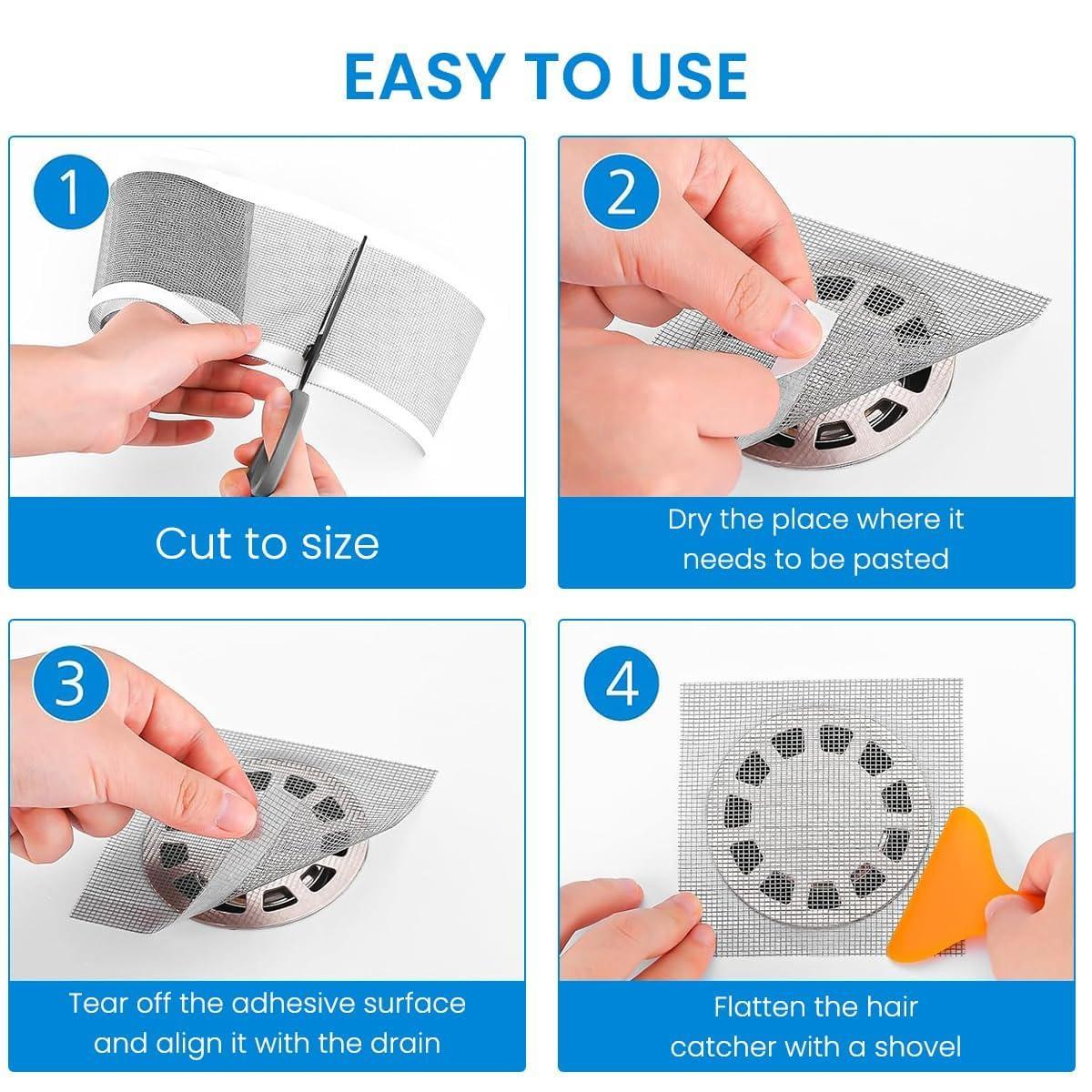 Сітка-фільтр для зливу у ванній/душі/раковині самоклейна рулон 5 м. Сріблястий - фото 8 Сітка-фільтр для зливу у ванній/душі/раковині самоклейна рулон 5 м. Сріблястий - фото 8