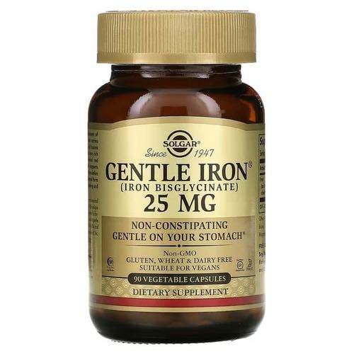 Железо Solgar Gentle Iron 25 мг 90 растительных капс. (SOL-01249)