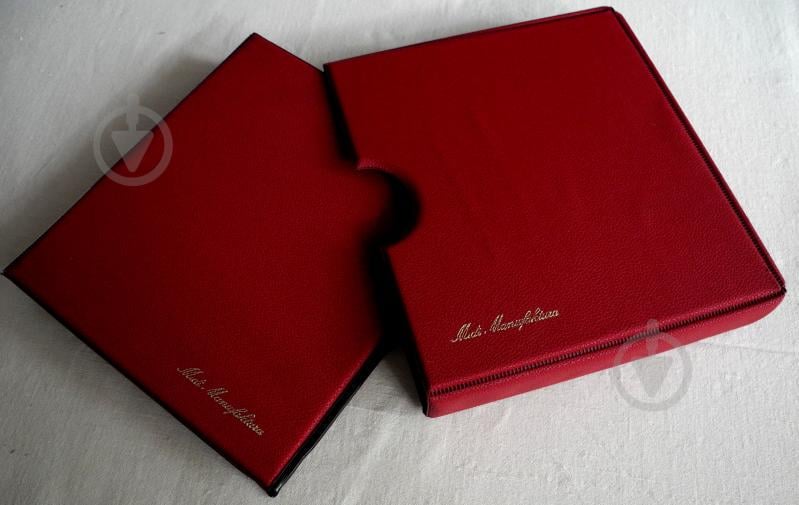 Альбом для монет Schulz із футляром на 221 монету червоні листи Бордо (h783zt)