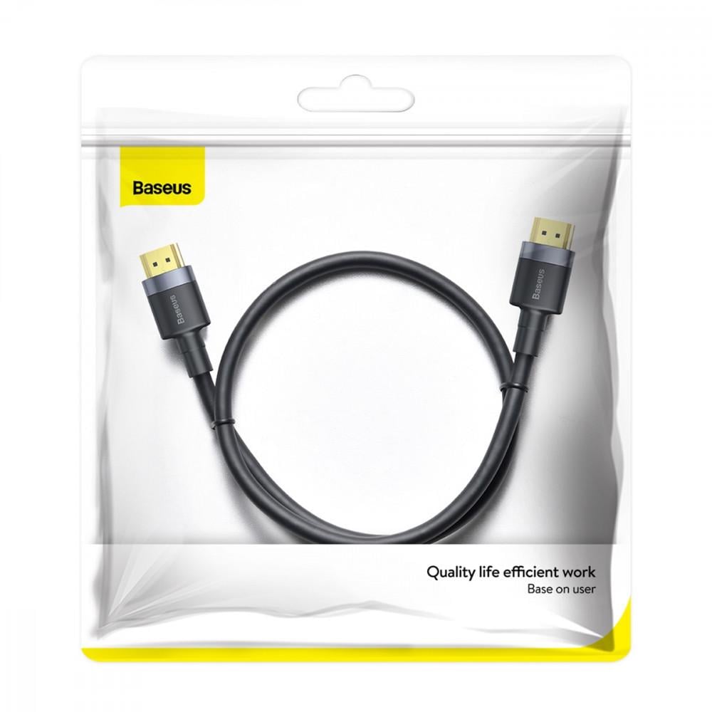 Кабель дата Baseus HDMI Cafule Series 4KHDMI Male To 4KHDMI Male 1 м Чорний (CADKLF-E) - фото 6