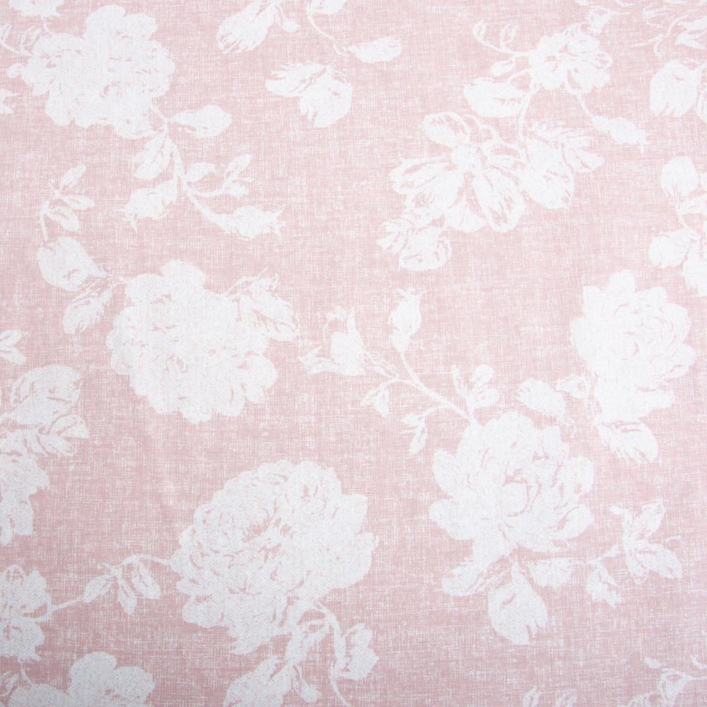 Ткань бязь ранфорс для постельного белья Розы 130 гр/м2 240 см Пудровый (3,28997/26)