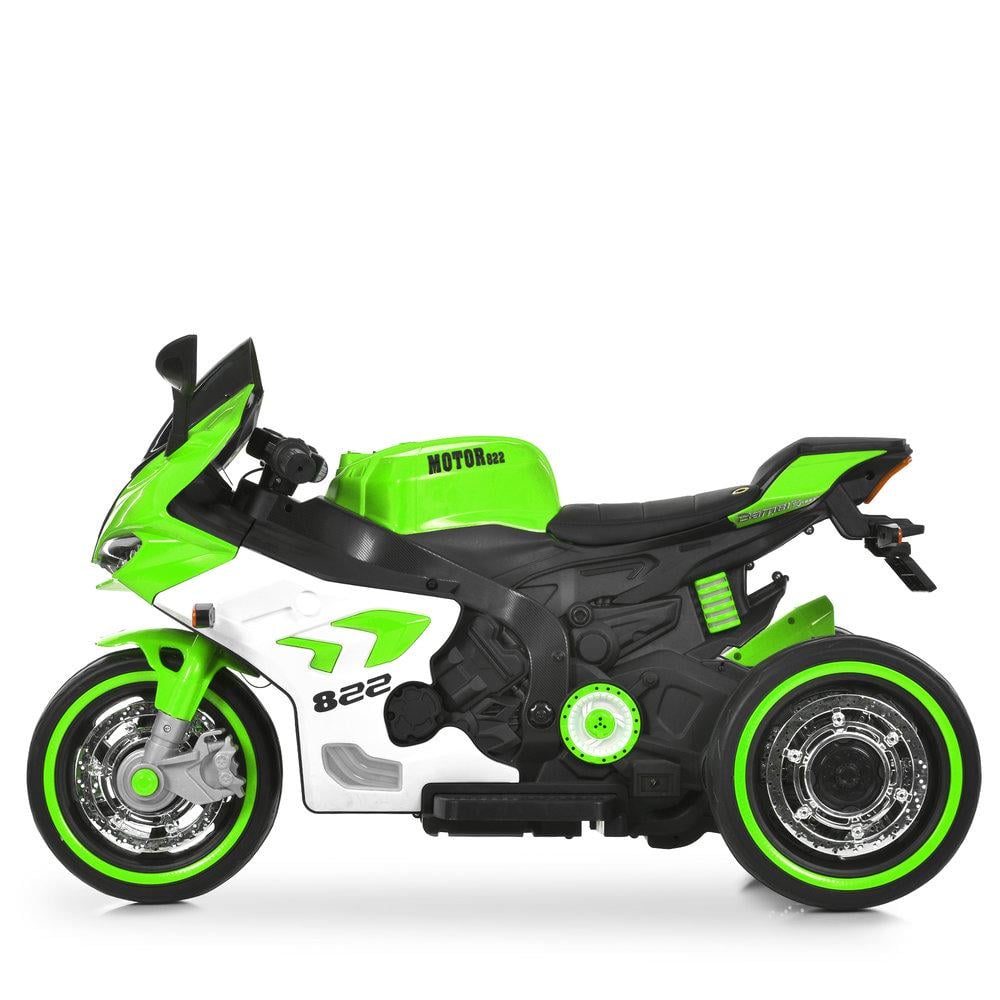 Мотоцикл детский электрический Bambi Racer M 6307EL-5 трехколесный Зеленый (37761971)