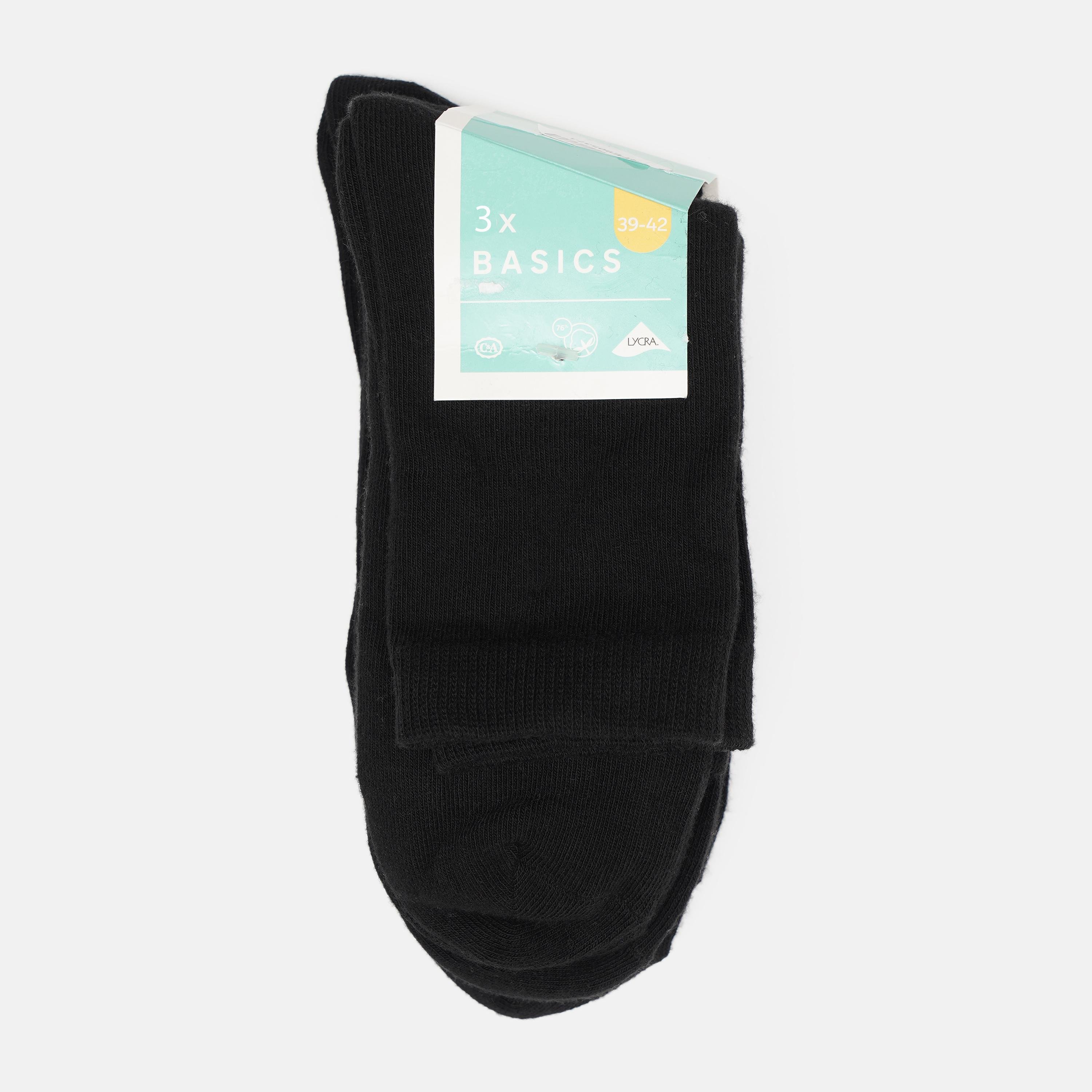 Шкарпетки C&A 3 пари р. 39-42 Чорний (2243147444333)