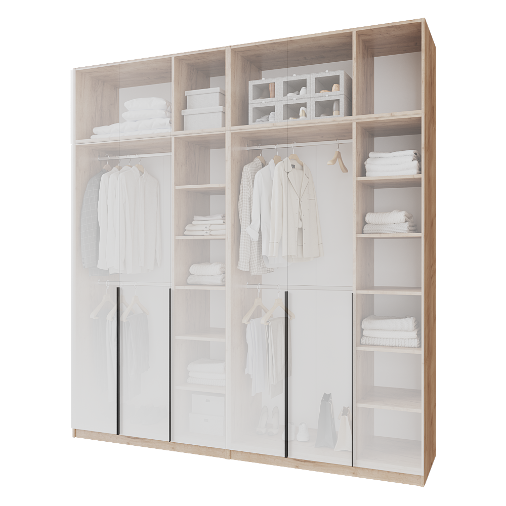 Шафа розпашна з антресолью Меблітренд Чиназес Чиа-2400.4 2400х500х2450 мм Дуб крафт золотий/Білий (26890299) - фото 3 Шафа розпашна з антресолью Меблітренд Чиназес Чиа-2400.4 2400х500х2450 мм Дуб крафт золотий/Білий (26890299) - фото 3