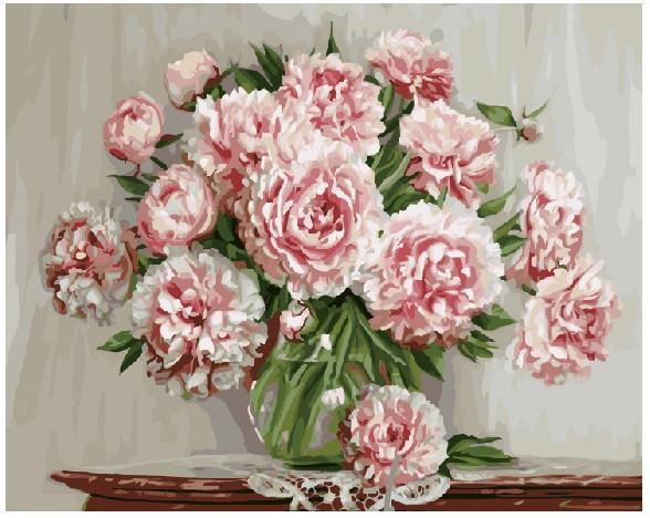 Картина по номерам Brushme "Садовые пионы" 40х50 см (GX5581)