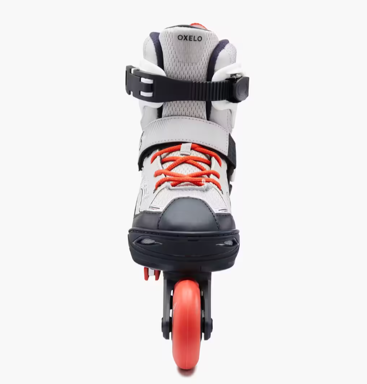 Ролики детские раздвижные OXELO FIT3 EU р. 29-32 Серо-оранжевый (2529819331) - фото 8