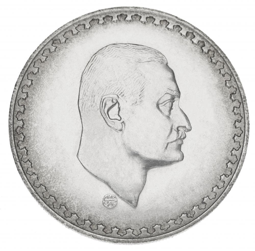 Колекційна монета Єгипет 1 фунт 1970 "Президент Нассер" Срібло VF KM 425