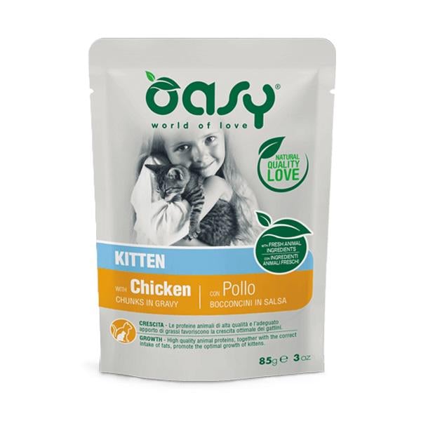 Корм для кошек влажный OASY CAT Kitten курица 85 г (000025574)