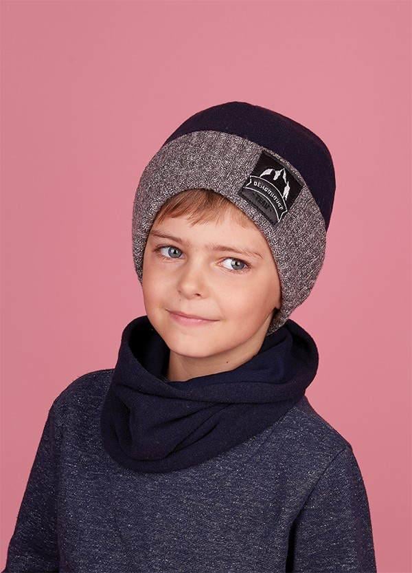 Шапка и Снуд Дембохаус р. 52 Синий Мате