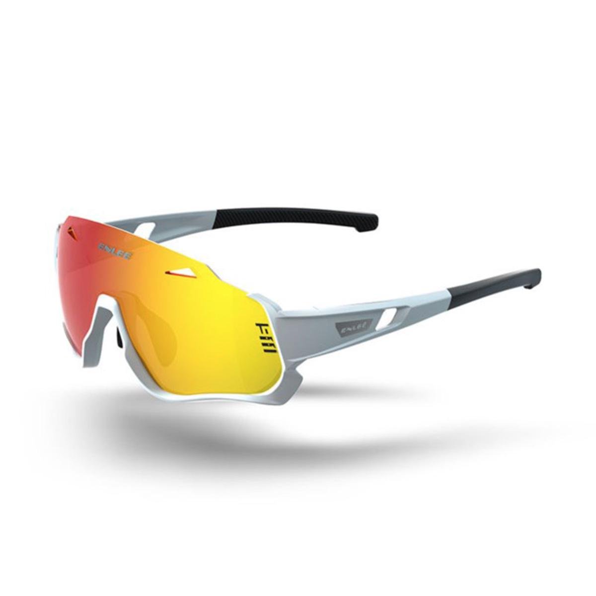 Спортивні сонцезахисні окуляри ENLEE E100 підліткові/жіночі поляризовані 4 лінзи в комплекті Білий (EN-E100-3232UA)