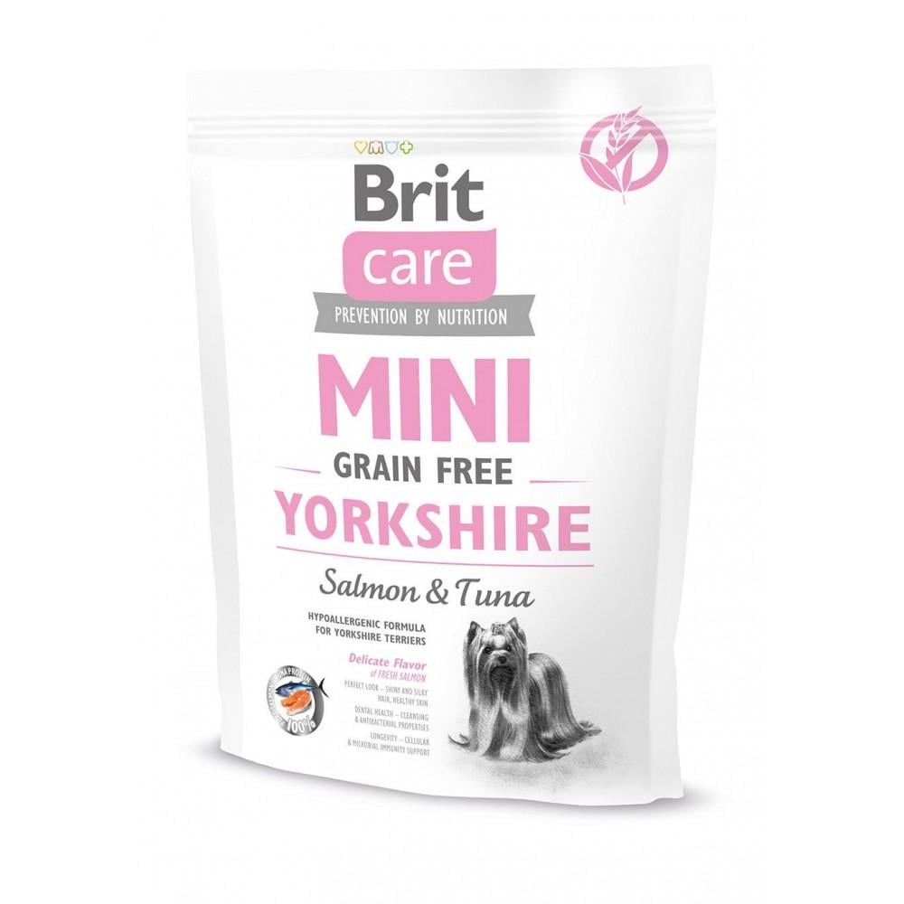 Корм сухой Brit CARE Grain Free Mini Yorkshire для йоркширских терьеров с лососем и тунцем 400 г (8595602520206)