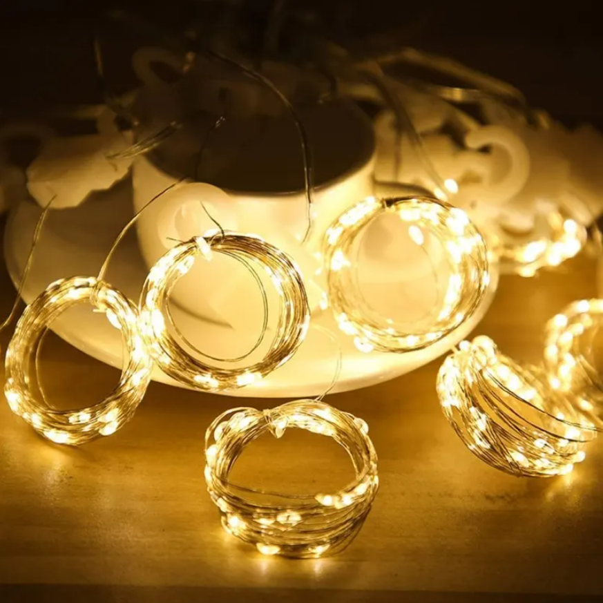 Гірлянда-штора світлодіодна Decorative Light Роса USB пульт 3х2 м Теплий білий - фото 3
