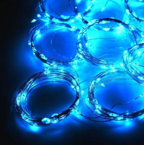 Гірлянда-штора Роса Водоспад 2х2 м 200 Led Синій Гірлянда-штора Роса Водоспад 2х2 м 200 Led Синій