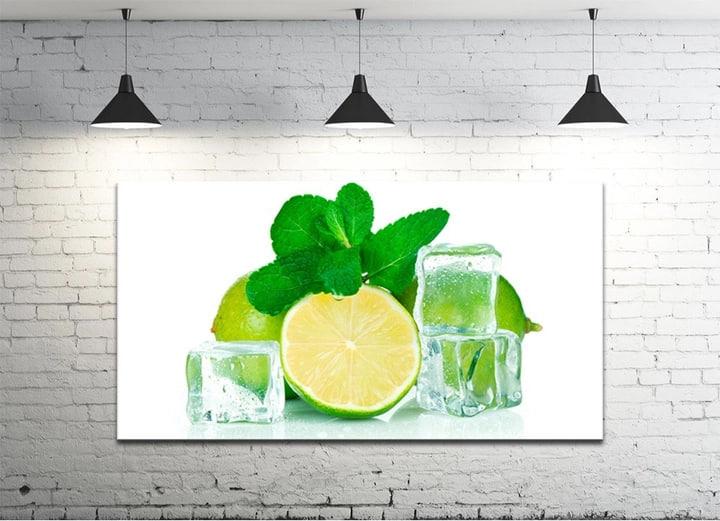 Картина на холсте DK Лед с лаймом 50х100 см (DKP4560-d1136)