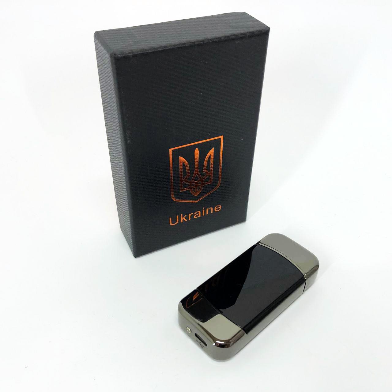 Зажигалка дуговая электроимпульсная зажигалка с USB-зарядкой Украина Lighter с зарядкой Черный (HL-439) - фото 7