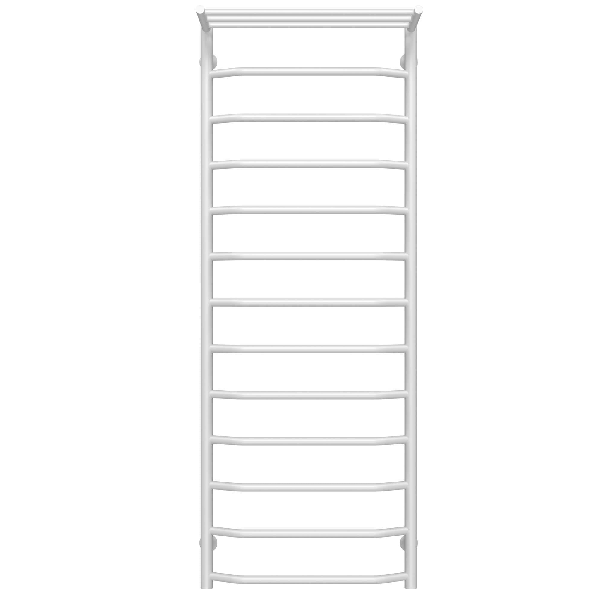 Рушникосушарка водяна з полицею Deffi Трапеція П13 бокове праве підключення нержавіюча сталь 500х1400 мм Білий (C.TP.140.50.13.W.C)