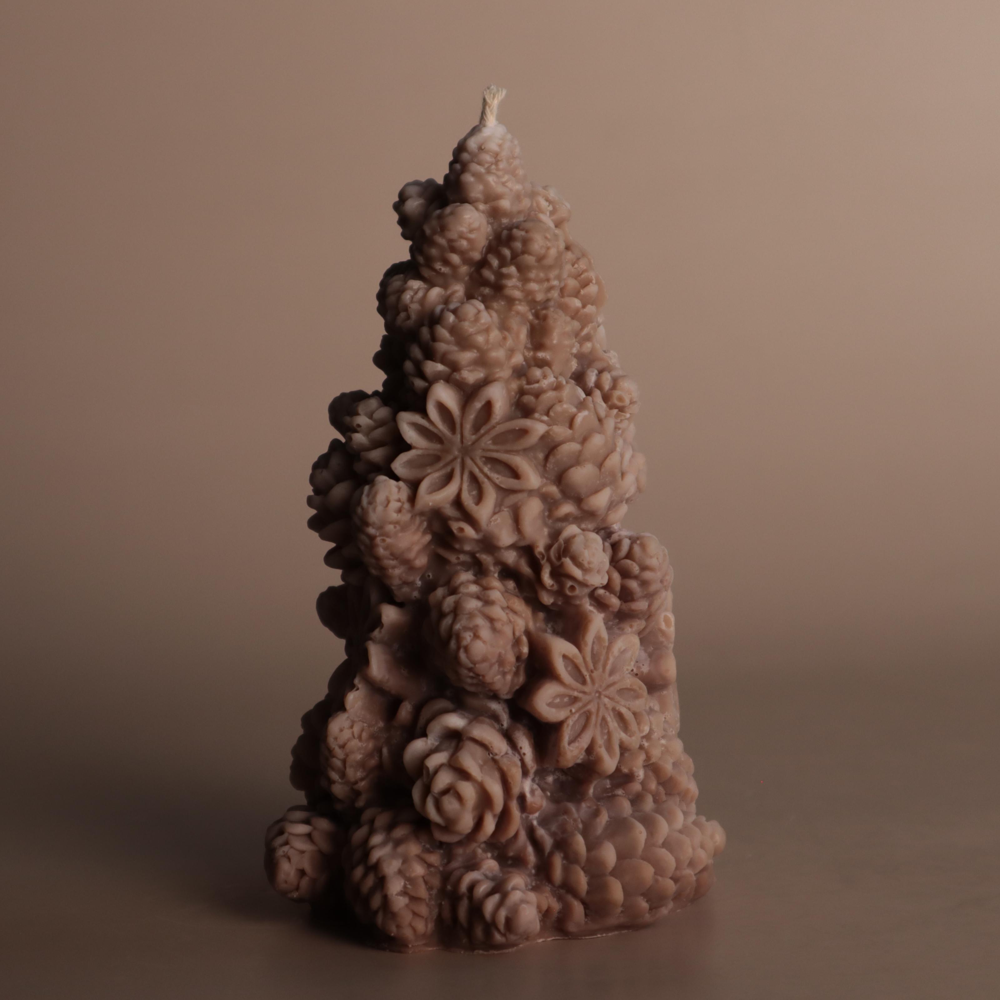 Аромасвічка соєва Wax Harmony Ваніль Ялинка з шишок Коричневий (100881)