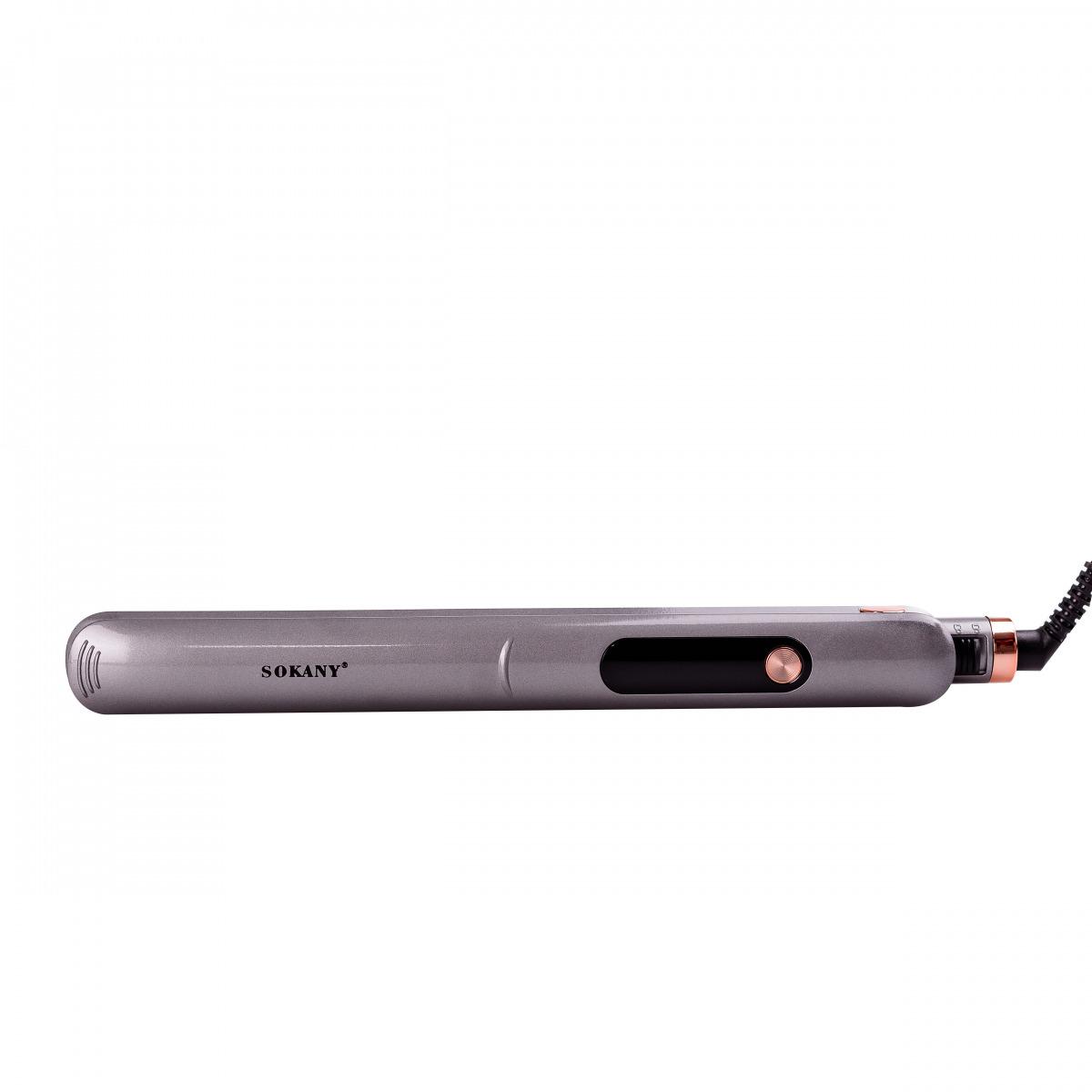 Утюг для выравнивания и укладки волос Sokany SK-1924 с керамическим покрытием Серый (19241L) - фото 6 Утюг для выравнивания и укладки волос Sokany SK-1924 с керамическим покрытием Серый (19241L) - фото 6