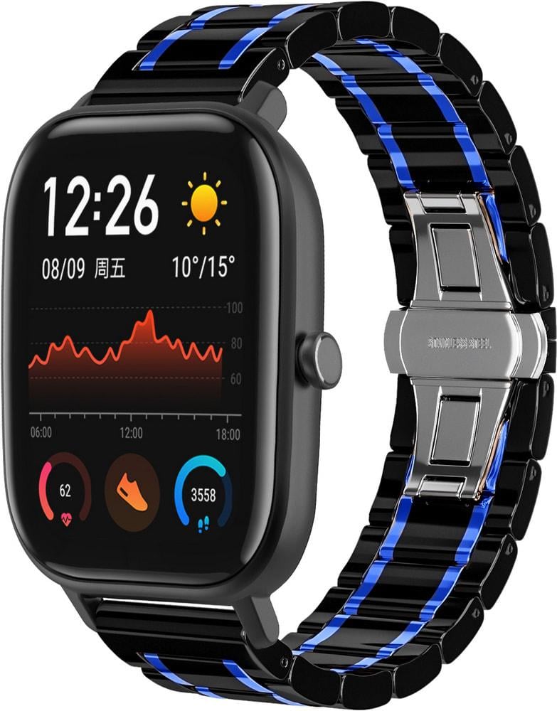 Ремешок керамический Ceramo для Amazfit GTS Black/Blue (28737-43) Ремешок керамический Ceramo для Amazfit GTS Black/Blue (28737-43)