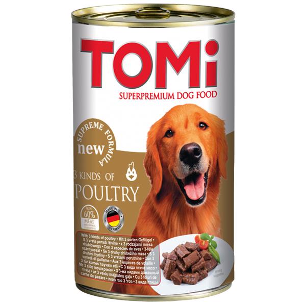 Корм влажный для собак TOMi 3 kinds of poultry 3 вида птицы 1,2 кг (1455)