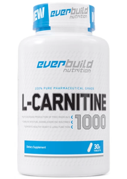 Аминокислота Л-карнитин Everbuild Nutrition L-Carnitine 1000 мг 30 таблеток