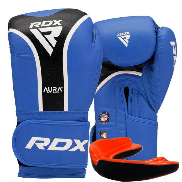 Боксерські рукавиці RDX AURA PLUS T-17 10 унцій капа в комплекті Blue/Black (3070022283) Боксерські рукавиці RDX AURA PLUS T-17 10 унцій капа в комплекті Blue/Black (3070022283)