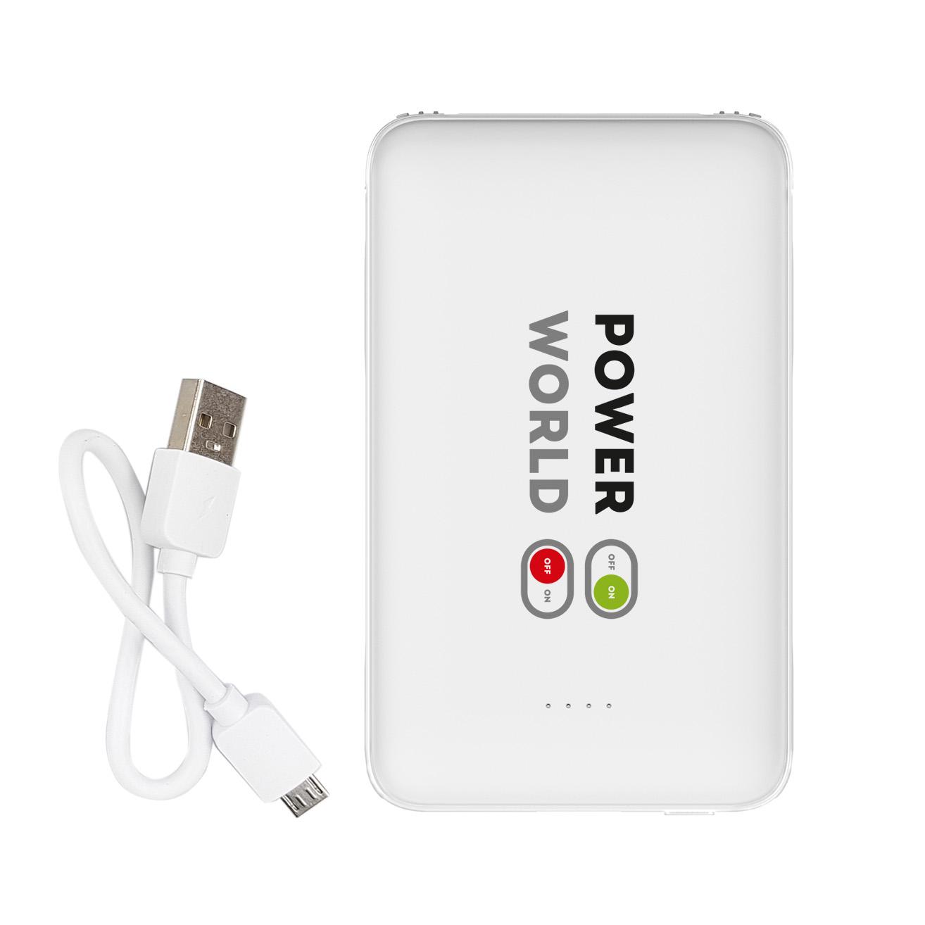 ᐉ Повербанк с принтом "Power World" 5000 mAh