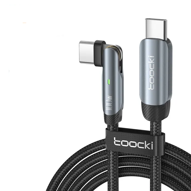 Кабель Toocki 100W/6A Type C-Type C 1 м Сірий (TQ-X40CC1GREY100)