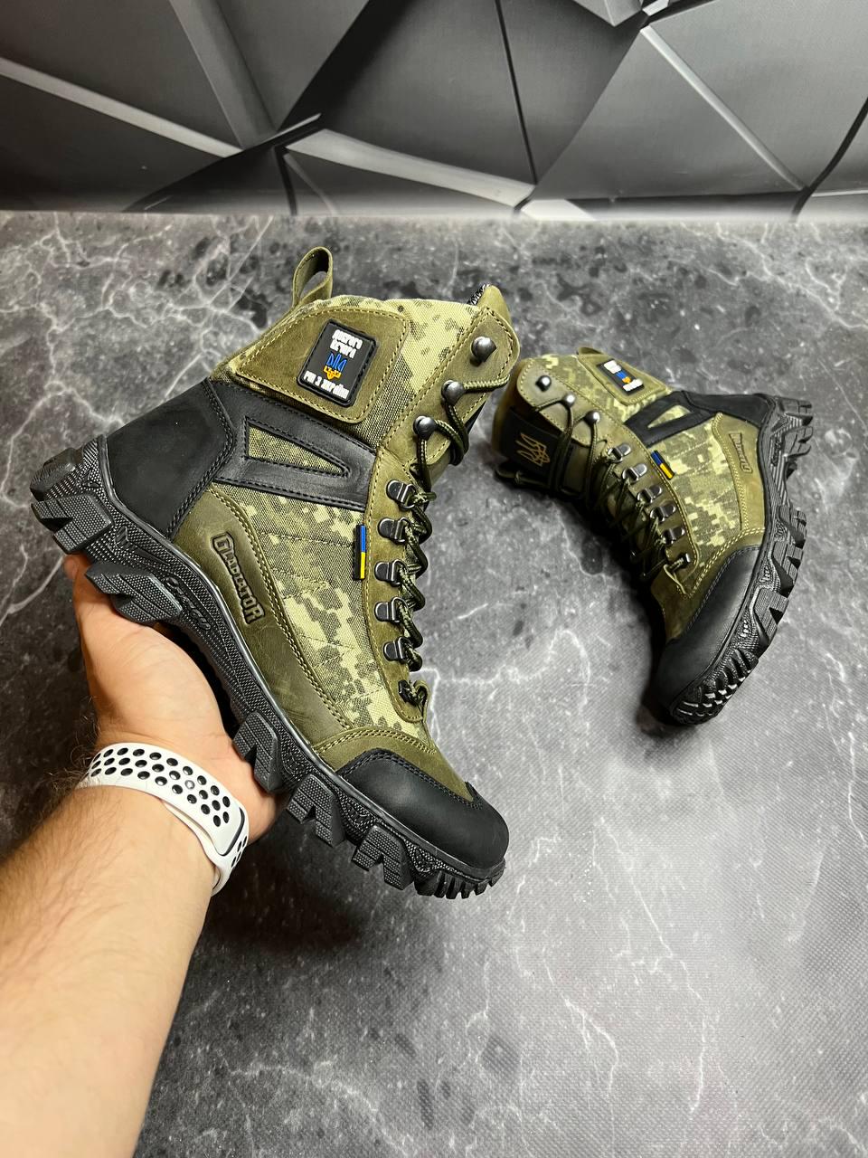 Берці зимові чоловічі з хутром р. 41Хакі/Піксель - фото 3 Берці зимові чоловічі з хутром р. 41Хакі/Піксель - фото 3