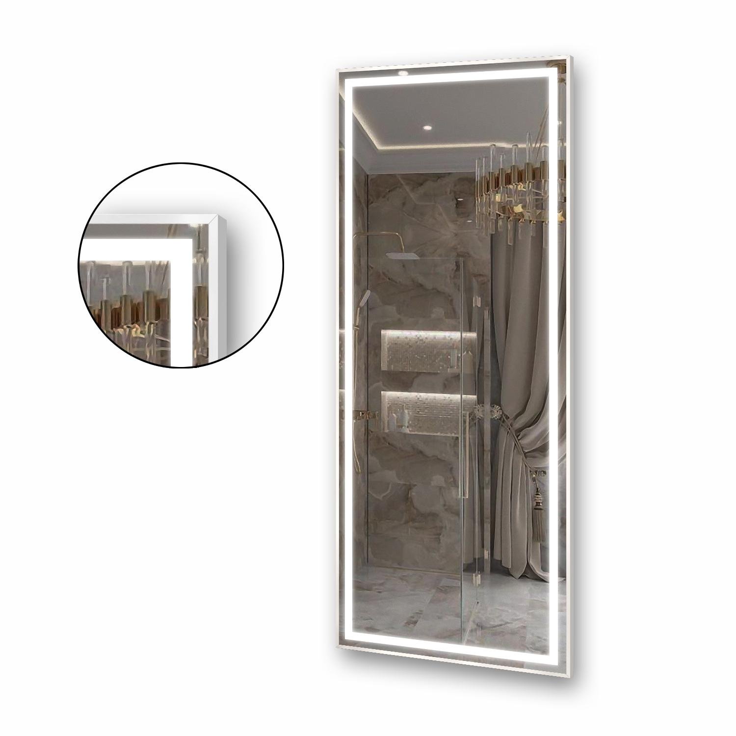 Зеркало настенное VLASTA в алюминиевой раме с LED подсветкой 1500х800 мм White (17767127) - фото 3 Зеркало настенное VLASTA в алюминиевой раме с LED подсветкой 1500х800 мм White (17767127) - фото 3