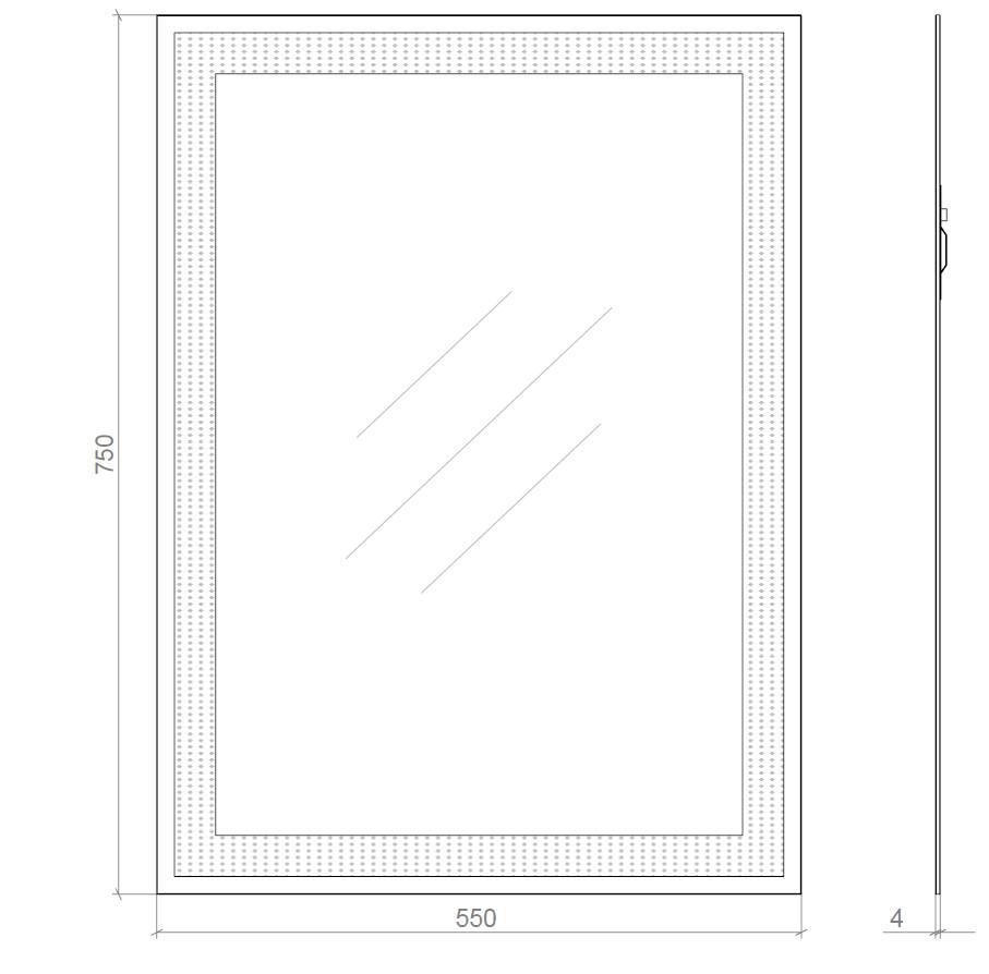 Дзеркало MIRATER прямокутне 75х55 см (8418) - фото 5