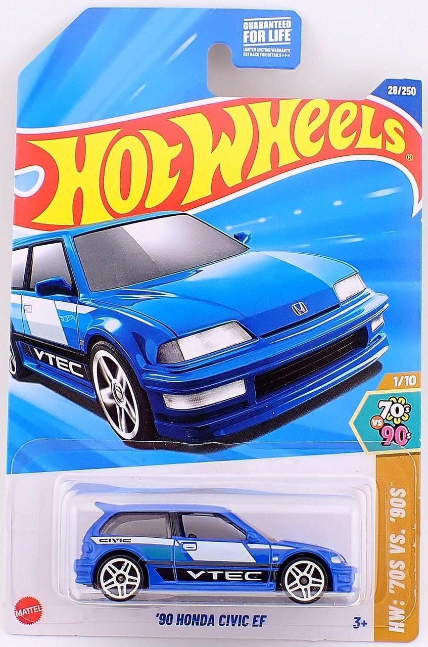 Игрушечная машинка Hot Wheels '90 Honda Civic EF 2025 HW '70s vs. '90s №028 (HYW81)