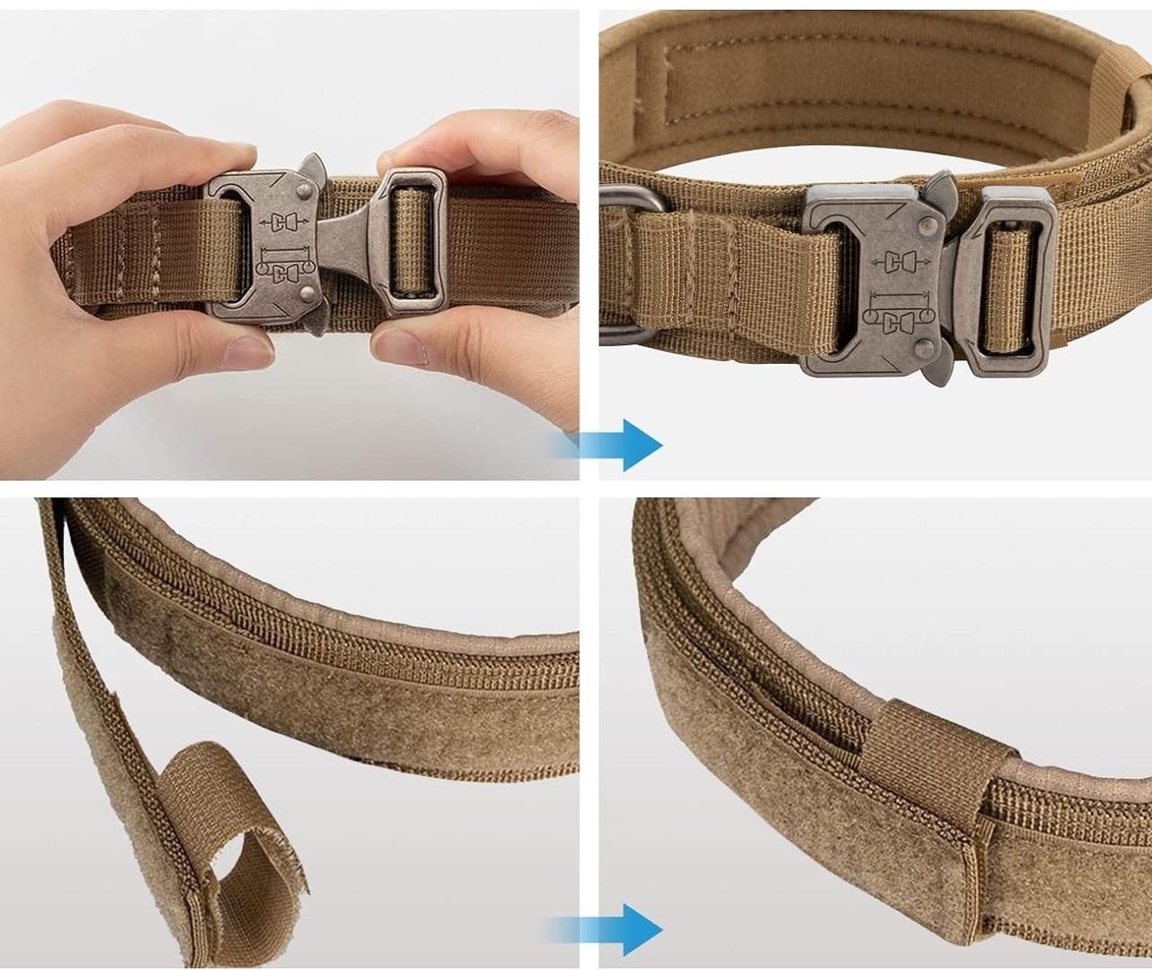 Ошейник для собак Harness нейлоновый с металлической пряжкой-фастекс L 45-55 см Коричневый (2027338430) - фото 4