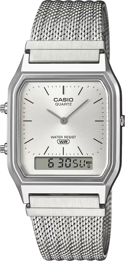 Наручные часы унисекс Casio Vintage Edgy AQ-230EM-7AEF Серебряный (3146349666)