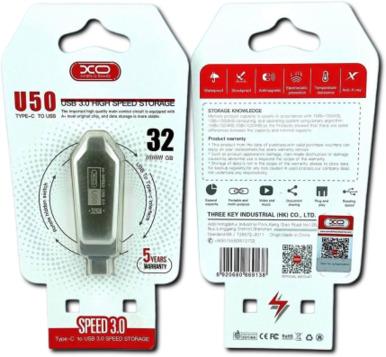 Флеш-память Xo U50 USB-Type-C 3.0 128 GB (MAW-44129_685) - фото 4 Флеш-память Xo U50 USB-Type-C 3.0 128 GB (MAW-44129_685) - фото 4