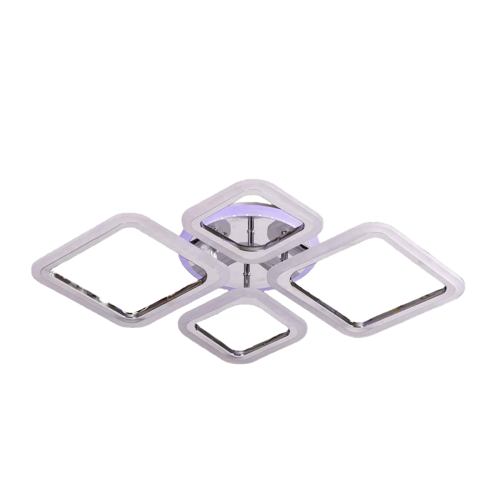 Люстра LED Свет SL-5331/2+2 CR+RGB 96W Сріблястий Люстра LED Свет SL-5331/2+2 CR+RGB 96W Сріблястий